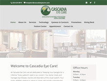 Tablet Screenshot of cascadiaeyecare.com